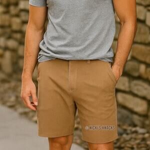 Panama Jack Hybrid Golf Travel Shorts Stretch Quick Dry Tan Beige Size Waist 38